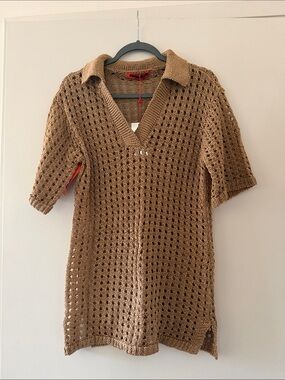SIMONMILLER BRISAS CROCHET POLO TOP